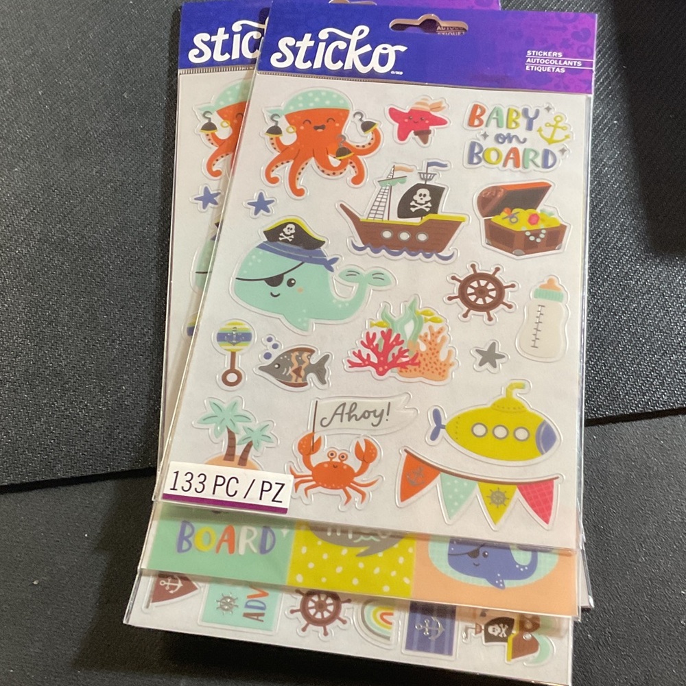 Sticko Nautical Baby Stickers 133 Pc.